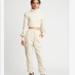 Choosy beige sweatsuit two piece